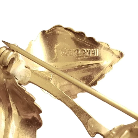 Giovanni Rose of Christ Brooch Gold Pin - Picture 9 of 9